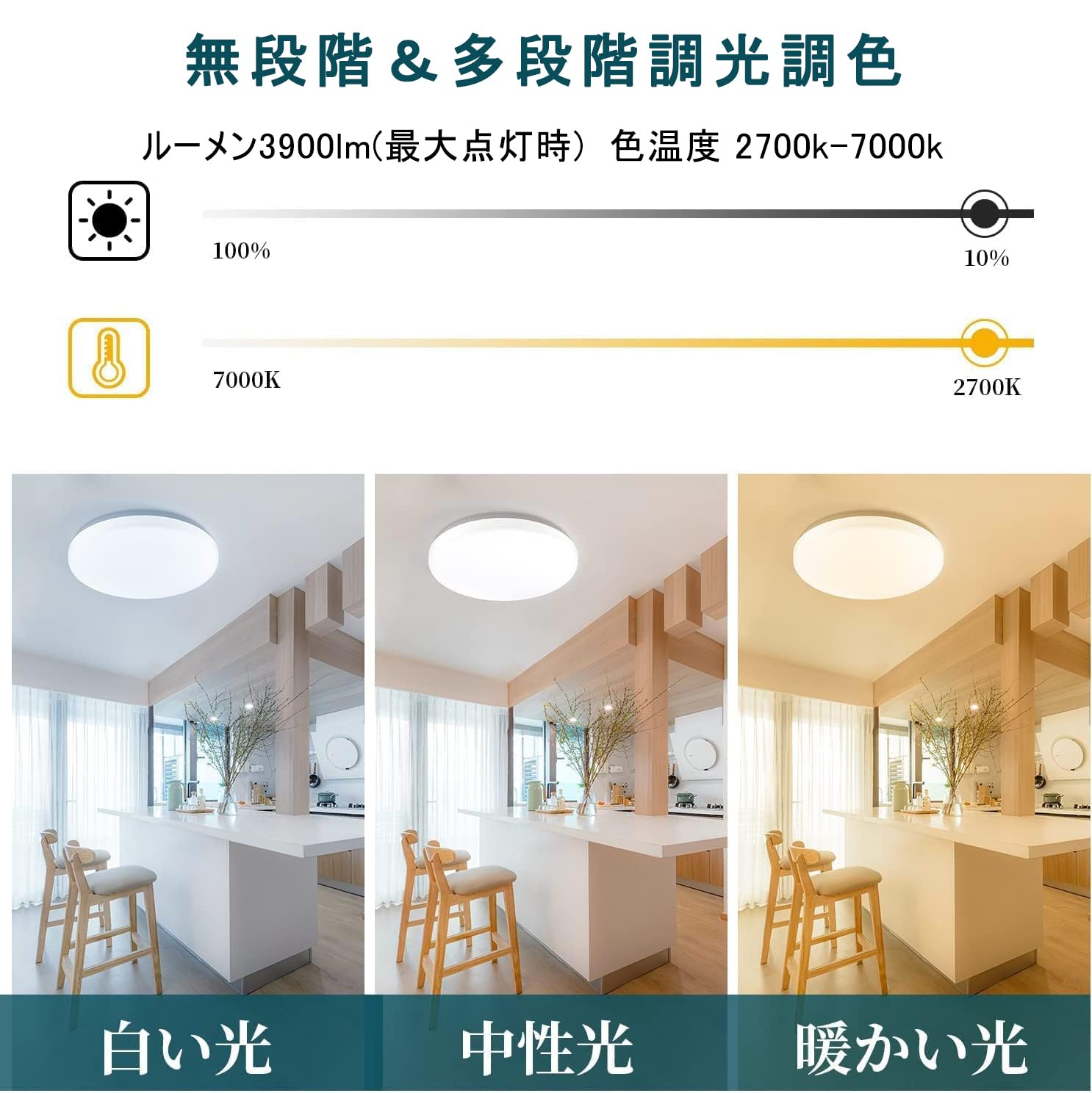 LEDシーリングライト 8畳 3900lm 33w 5個セット Amazon.co.jp : 【5個セット】LEDシーリングライト 8畳 33w 調光調色